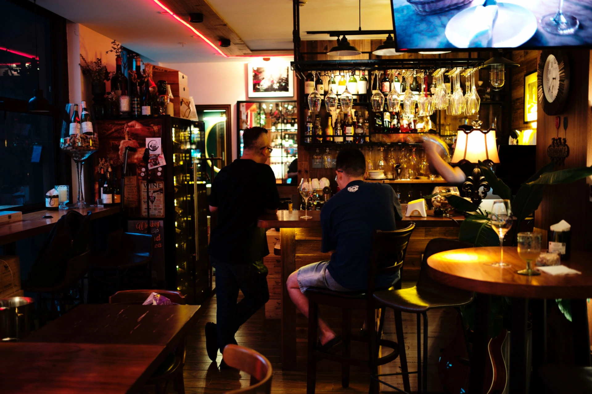 An intimate evening at the Pure Wine bar
